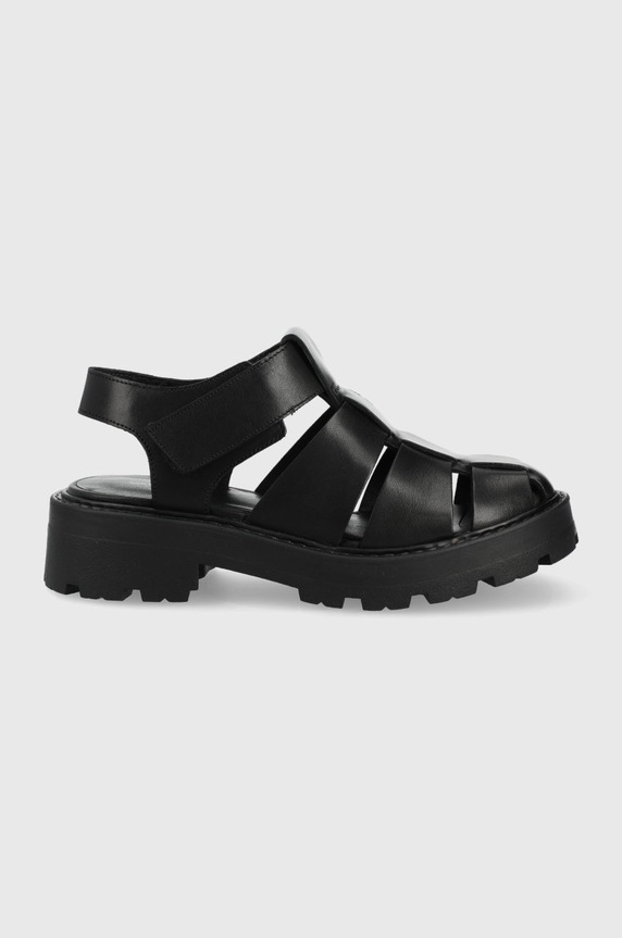 Vagabond Shoemakers sandały skórzane COSMO 2.0 płaski czarny 5349.301.20
