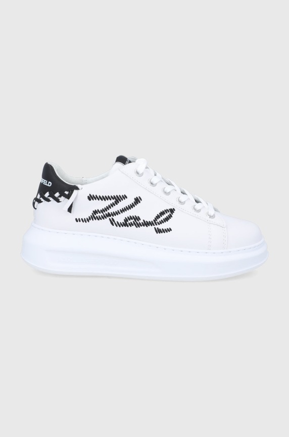 Karl Lagerfeld buty skórzane KAPRI KL62572.010 płaska biały KL62572.010