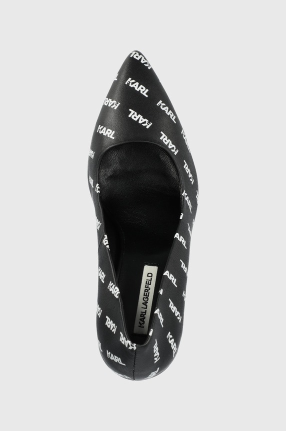 Karl Lagerfeld szpilki skórzane SARABANDE KL30914A.001 czarny KL30914A.001