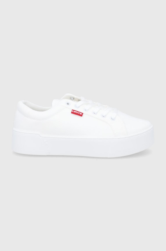 Topánky Levi's platforma biela D6524.0014