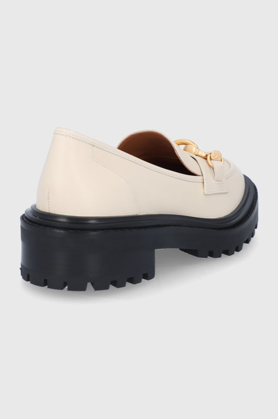 Obuwie Tory Burch Mokasyny skórzane Jessa Lug Sole 87254.191 beżowy