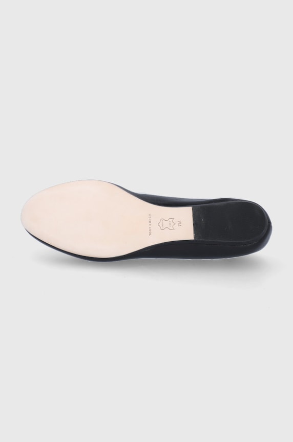 Tory Burch Baleriny skórzane Eleanor Loafer 84922.006 czarny