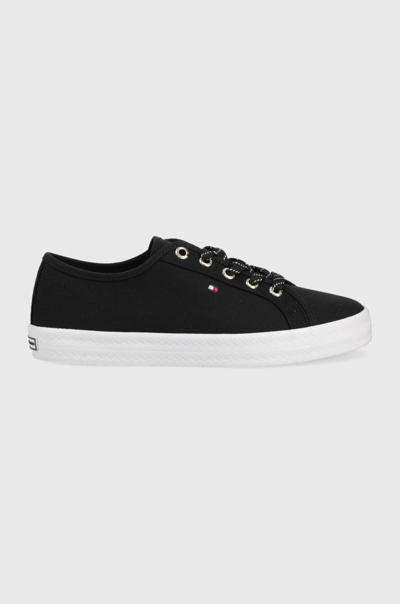 Tommy Hilfiger tenisówki płaska czarny FW0FW06664.BDS
