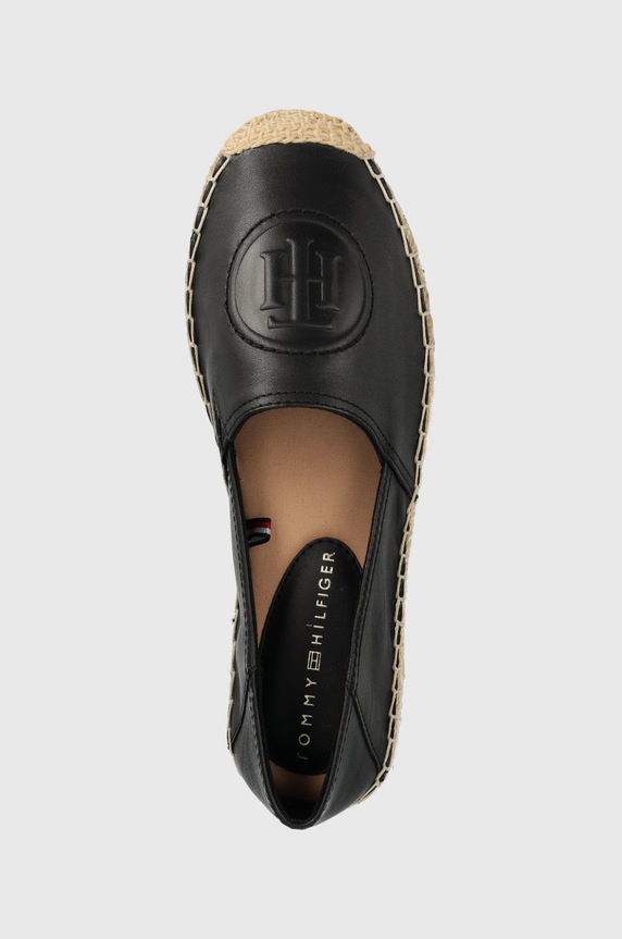 Tommy Hilfiger espadrile de piele negru FW0FW06168.BDS