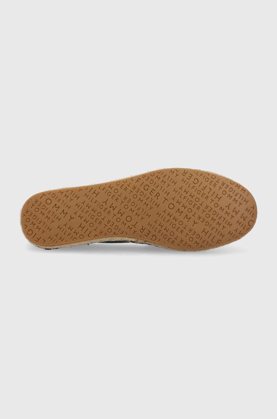 Tommy Hilfiger espadrile de piele FW0FW06168.BDS negru