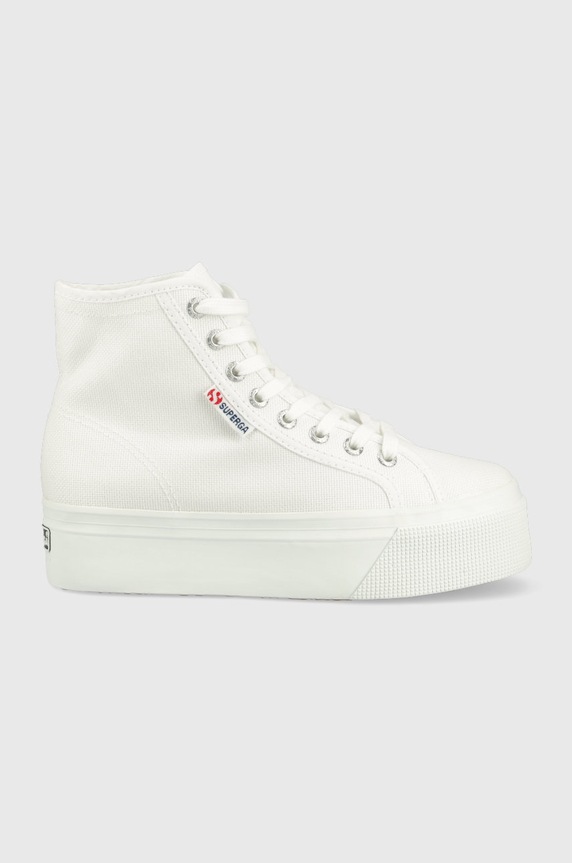 Πάνινα παπούτσια Superga πλατφόρμα λευκό S41273W.901
