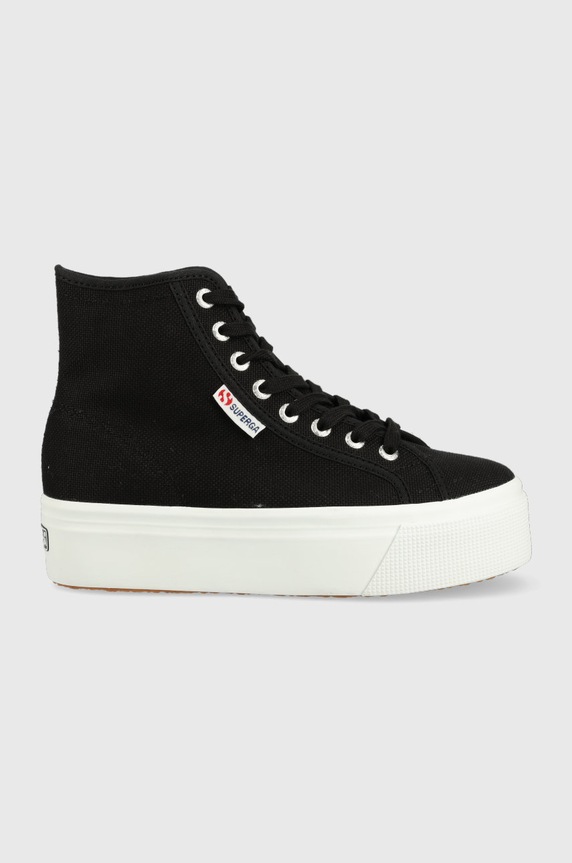 Superga trampki platforma czarny S41273W.F83