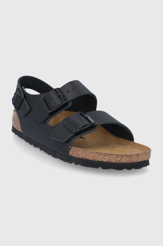 Шкіряні сандалі Birkenstock Milano 34193.Milano чорний SS26
