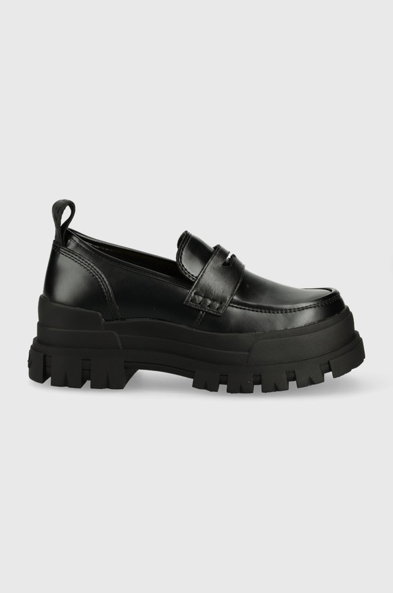 Mokasinke Buffalo imitacija zrnate kože crna 1622104.blk