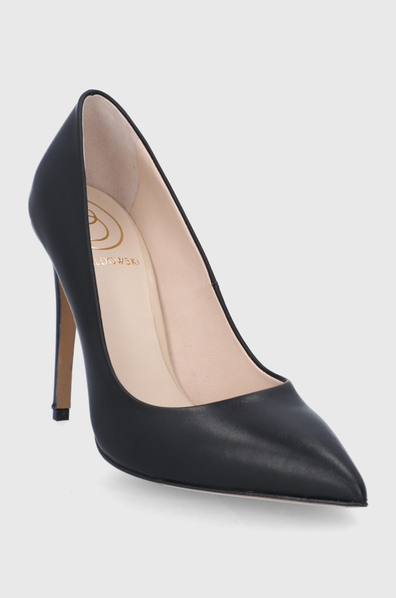 Baldowski szpilki skórzane D03102.E160.023 czarny SS22