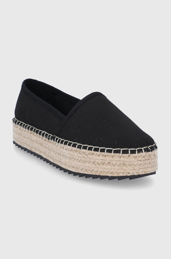 Tommy Jeans espadryle EN0EN01832.BDS.FLATFOR EN0EN01832.BDS.FLATFOR czarny SS22