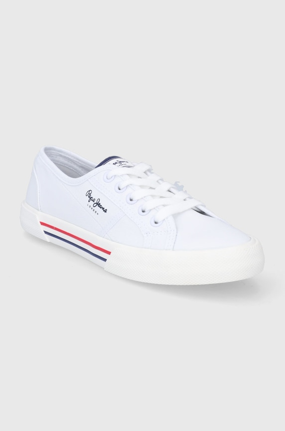 Pepe Jeans tenisówki brady w basic PLS31287.800 biały SS25