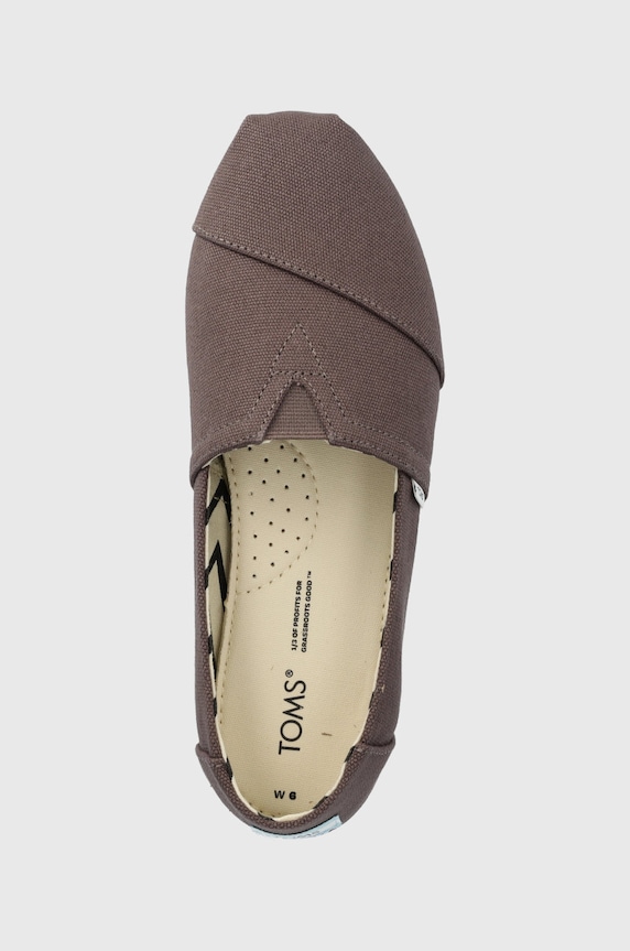 Toms espadrile Alpargata gri 10017749