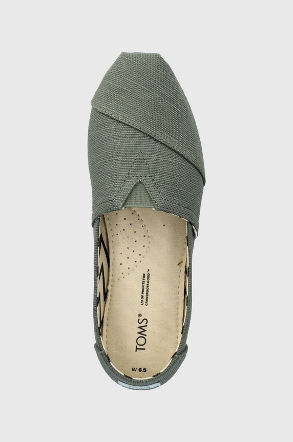 Toms espadrile Alpargata verde 10017719