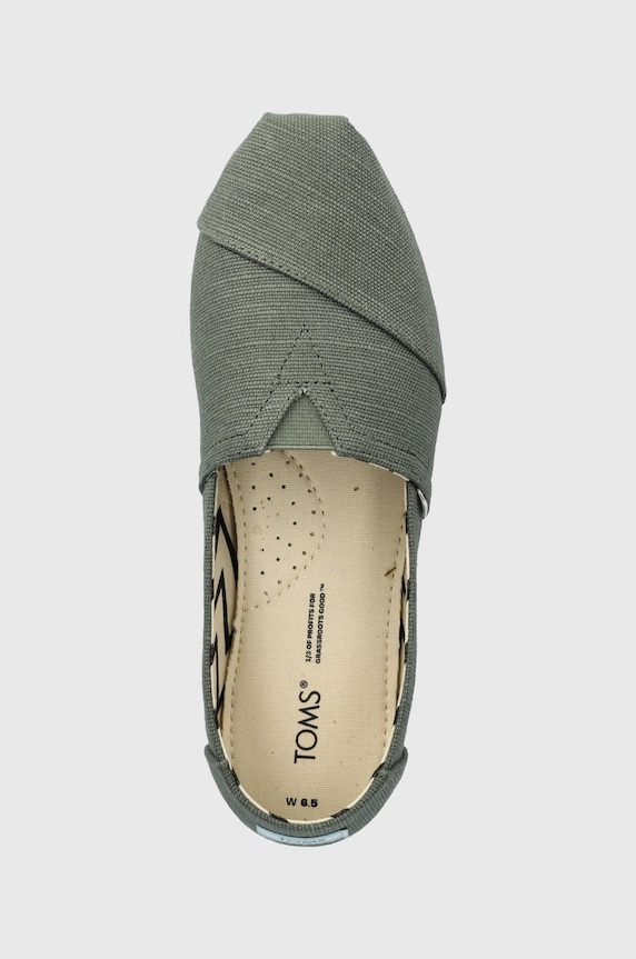 Toms espadrile Alpargata verde 10017719