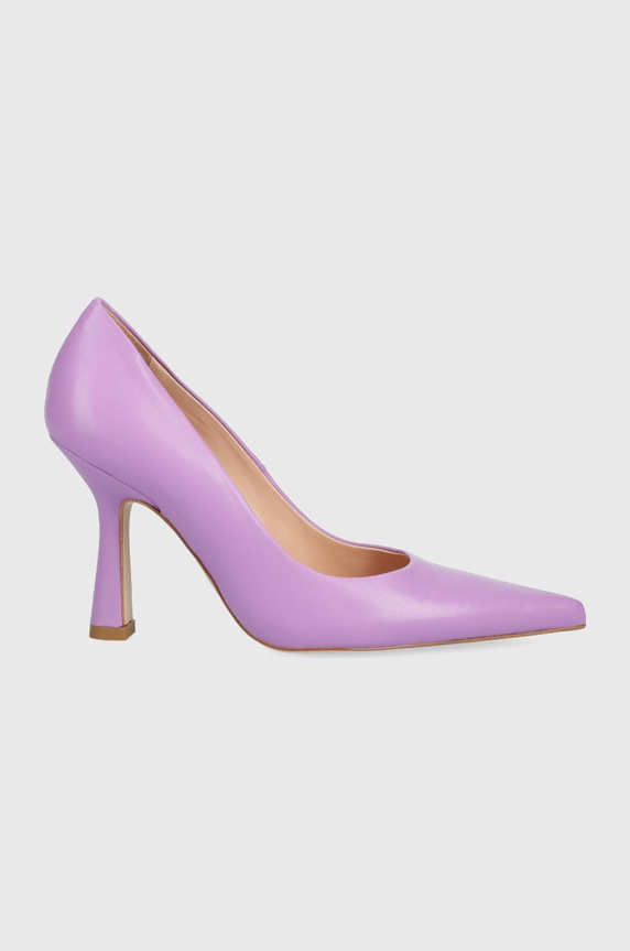 Liu Jo szpilki skórzane POINTY LEONIE HANNE szpilka fioletowy SA2701PXD84S1201