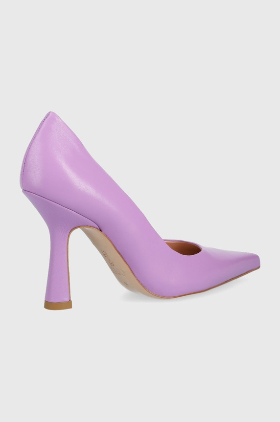Liu Jo szpilki skórzane POINTY LEONIE HANNE SA2701PXD84S1201 fioletowy SS22