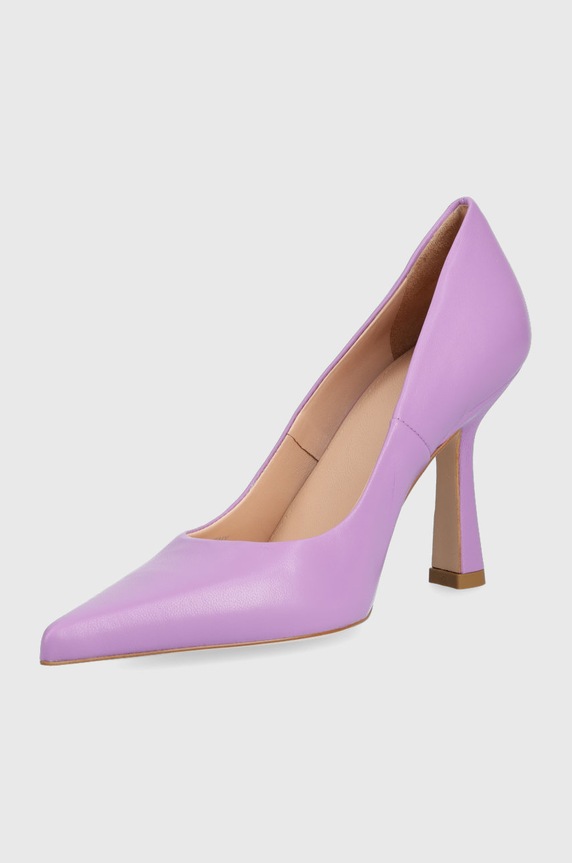 Obuwie Liu Jo szpilki skórzane POINTY LEONIE HANNE SA2701PXD84S1201 fioletowy