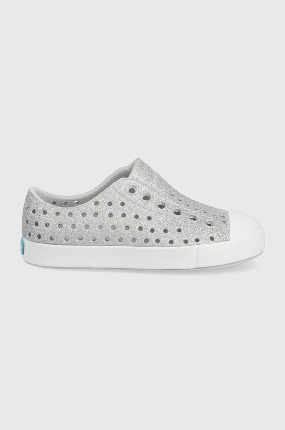 Native tenisówki dziecięce slip on srebrny JEFFERSON.13100112.G