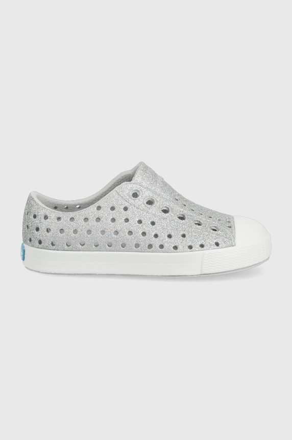 Native tenisówki dziecięce slip on srebrny JEFFERSON.13100112.G