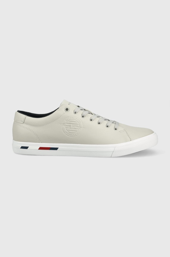 Tommy Hilfiger sneakersy skórzane szary FM0FM04076.PQU