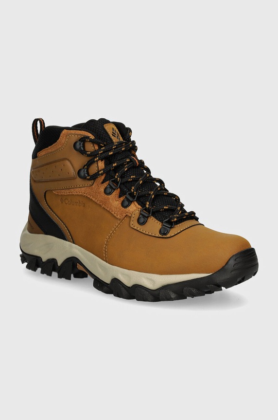 Cipele Columbia Newton Ridge Plus Waterproof zrnata koža smeđa 1594731