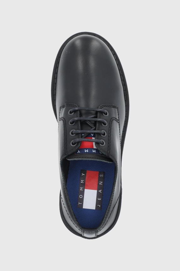 Tommy Jeans Półbuty skórzane EM0EM00838BDS.BLK czarny EM0EM00838BDS.BLK