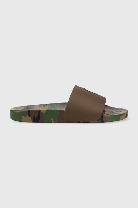 Polo Ralph Lauren klapki Polo Slide syntetyczny zielony 809860988001.300