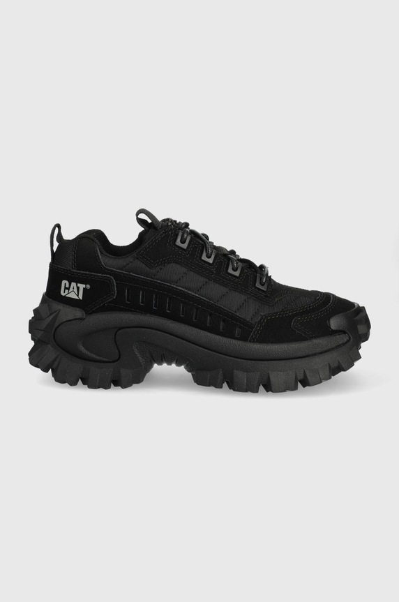 Topánky CAT Footwear Intruder Oxford semišová koža čierna P110463.BLACKOUT