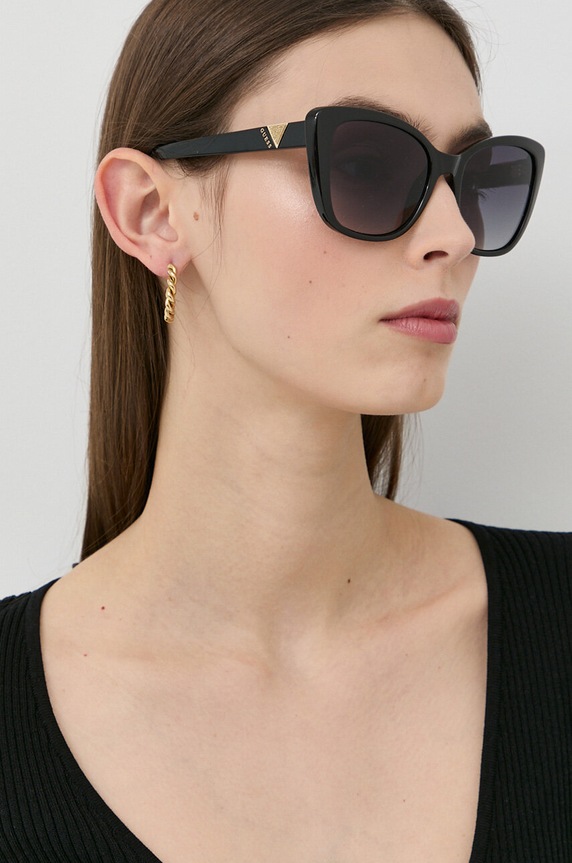 Guess okulary przeciwsłoneczne czarny GU7600.5501B