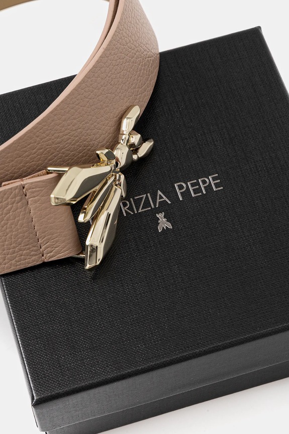 Akcesoria Patrizia Pepe pasek damski skórzany CW0471.L001 beżowy