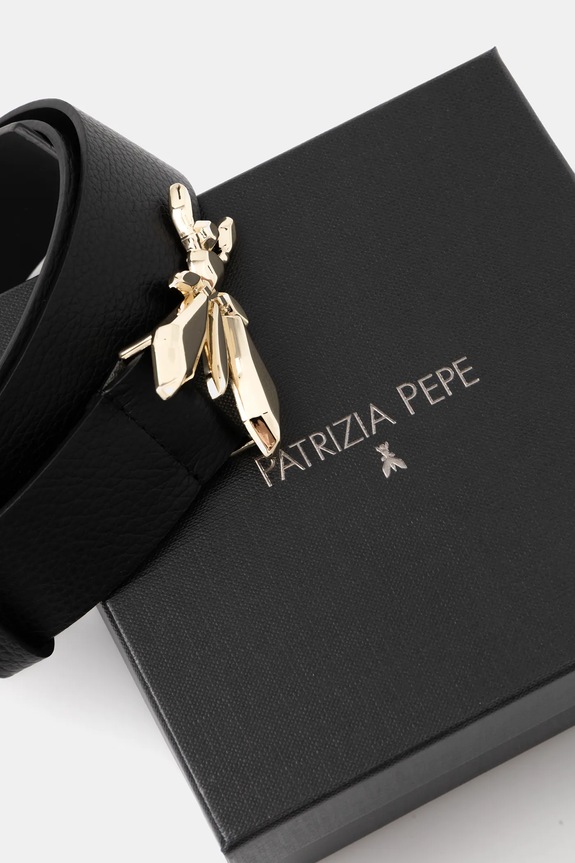 Accesorii Patrizia Pepe curea de damă din piele CW0471.L001 negru