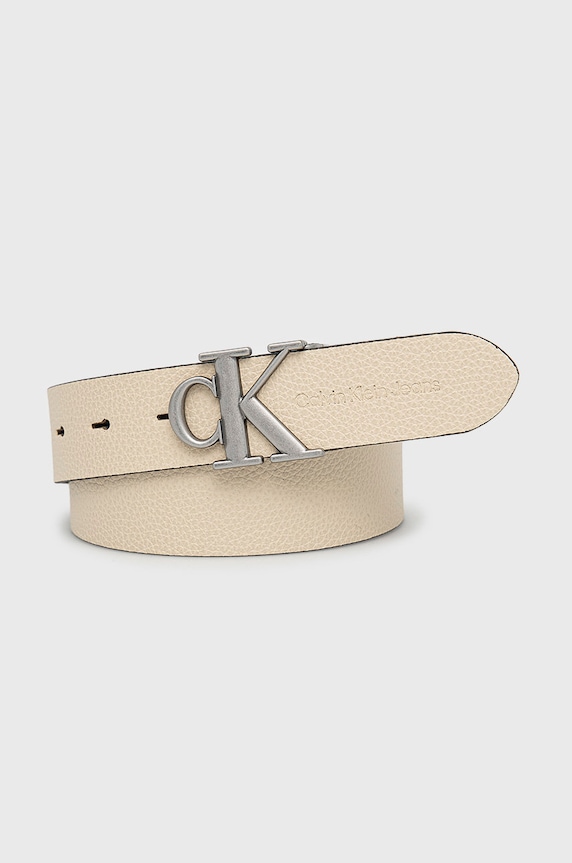 Calvin Klein Jeans pasek dwustronny K60K609322.PPYY beżowy K60K609322.PPYY