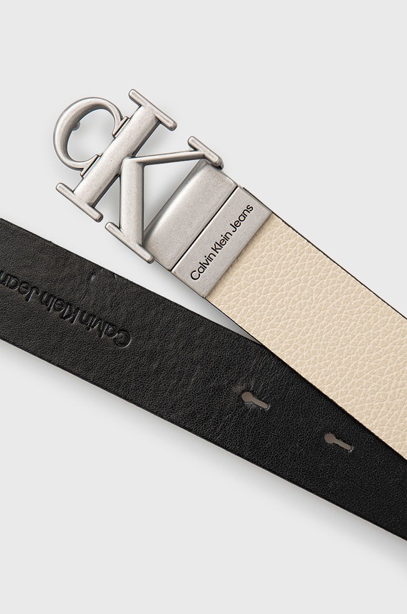 Akcesoria Calvin Klein Jeans pasek dwustronny K60K609322.PPYY K60K609322.PPYY beżowy