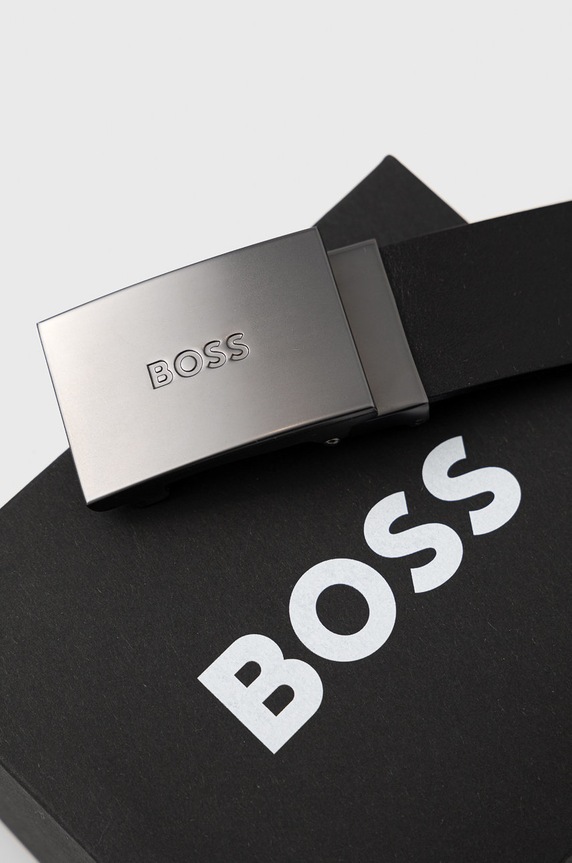 Kožený pásek BOSS 50471332 černá AW22