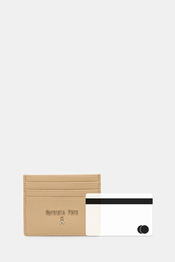 Kožni etui za kartice Patrizia Pepe bež CQ7001.L001