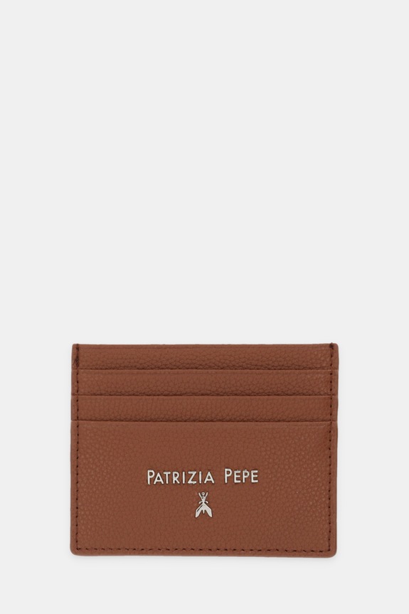 Kožené puzdro na karty Patrizia Pepe Darčekový box hnedá CQ7001.L001