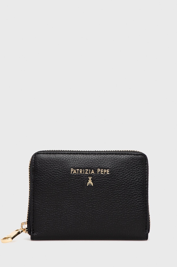 Kožni novčanik Patrizia Pepe bez uzorka crna CQ8512.L001