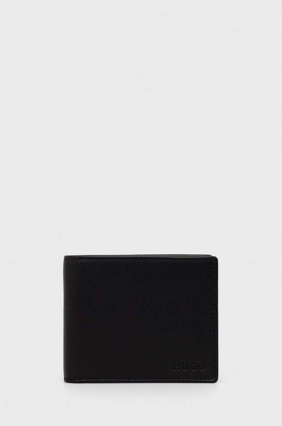 HUGO portofel de piele piele negru 50471612