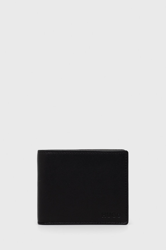HUGO portofel de piele piele negru 50471612
