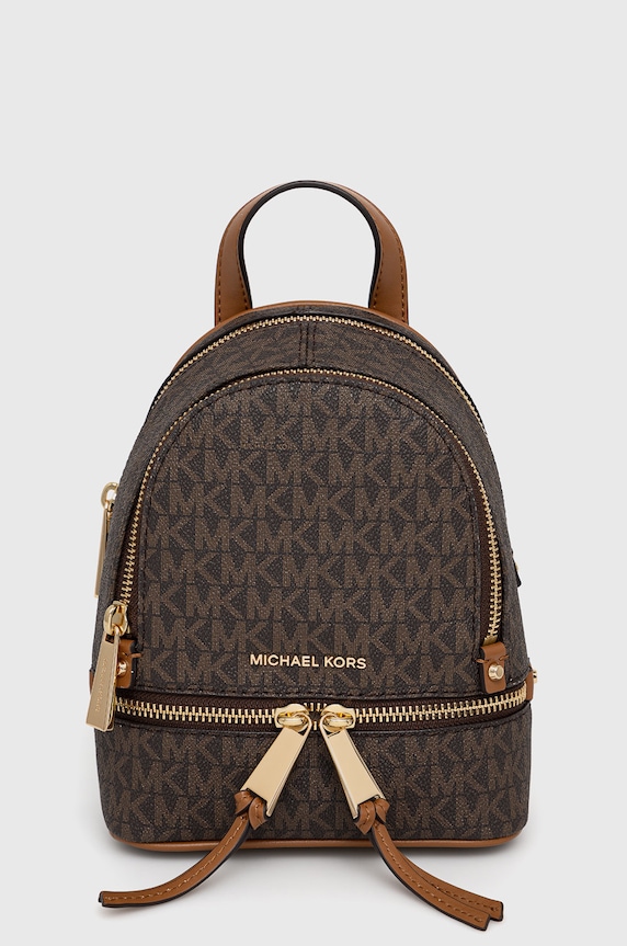 Ruksak MICHAEL Michael Kors imitácia kože hnedá 30S7GEZB1V