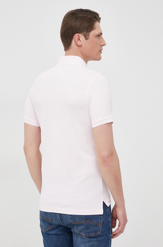 Odzież Tommy Hilfiger polo bawełniane MW0MW17771.PPYY różowy