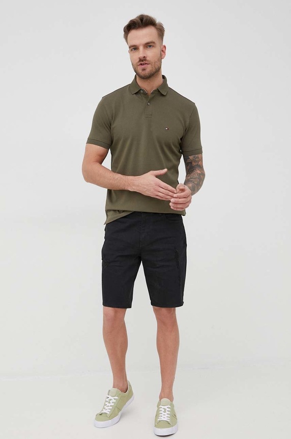 Polo Tommy Hilfiger MW0MW17770.PPYY zelena SS22