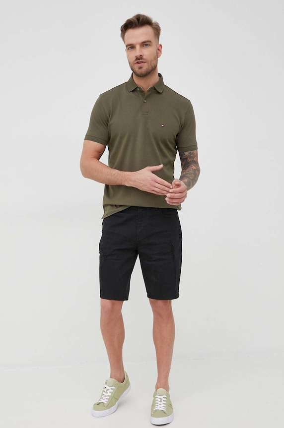 Polo Tommy Hilfiger MW0MW17770.PPYY zelena SS22