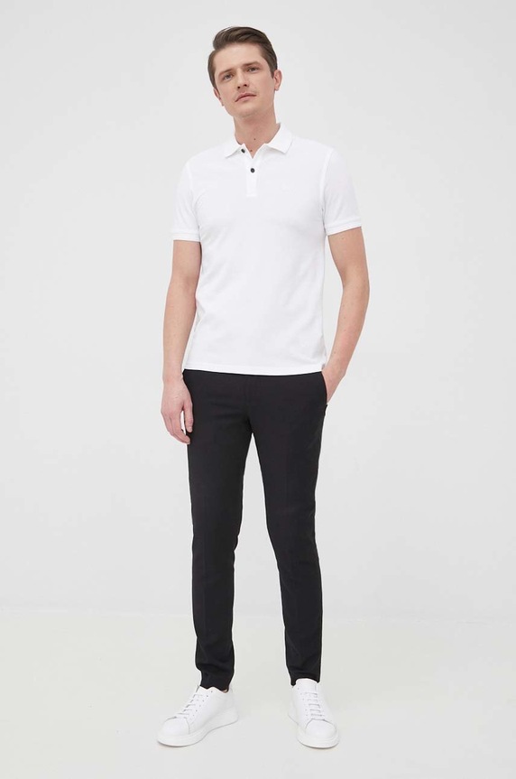 BOSS polo bawełniane BOSS ORANGE 50468576 50468576 biały AA00