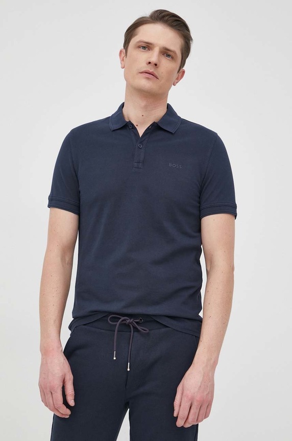 BOSS polo bawełniane BOSS ORANGE 50468576 granatowy 50468576