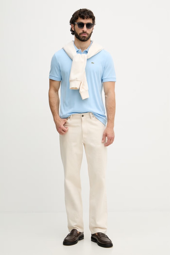 Lacoste polo bărbătesc din bumbac DH2050. albastru SS26