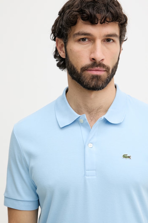 Lacoste polo bărbătesc din bumbac albastru DH2050.