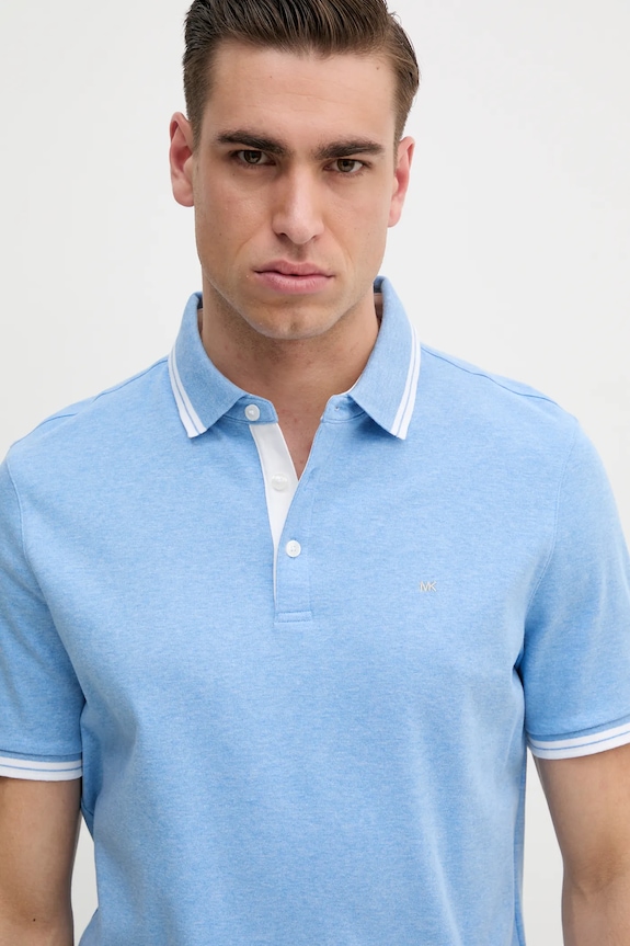 Michael Kors polo de bumbac albastru CS2512720B