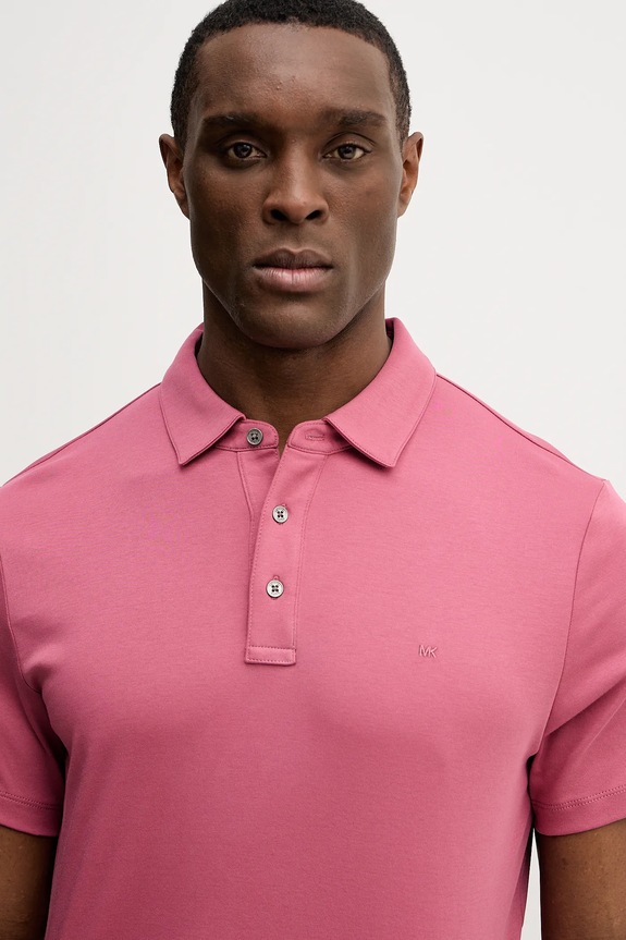 Michael Kors polo muški od pamuka roza CS15073C93